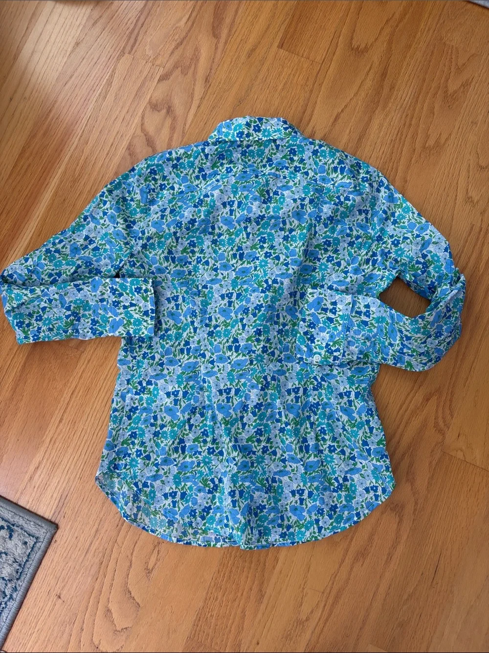 J. Crew Slim-fit Button Up Shirt in Liberty® Poppy and Daisy Fabric Size 2 BQ860